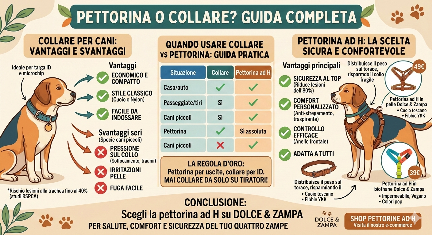 Pettorina o collare? Guida completa
